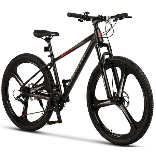 Bicicleta MTB Carpat Evolution C27313M, roti 27.5inch, Schimbator spate Shimano Tourney 7 viteze, Manete Schimbator Secventiale 21 viteze, Jante Magneziu 3 spite, Negru/Gri