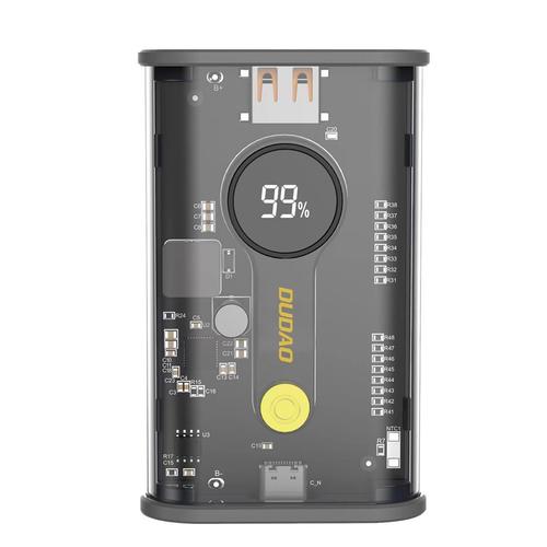 Acumulator extern Dudao K16Pro, 20000mAh, 22.5W, 1xUSB, 1xUSB-C, PD, Display (Negru)