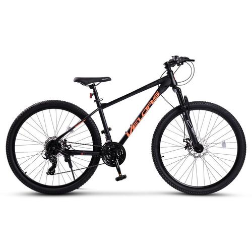 Bicicleta MTB Velors Rambler V27311A, cadru 431 mm, roti 27.5inch, Negru/Portocaliu