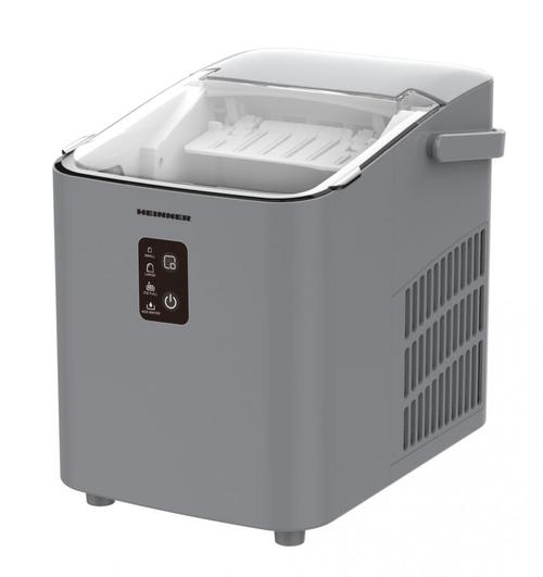 Masina de facut cuburi de gheata HEINNER HIM-100SL, 12kg/24 h, 120 W (Argintiu)