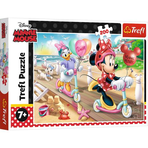 Puzzle Trefl Disney Minnie Mouse Distractie La Plaja, 200 piese