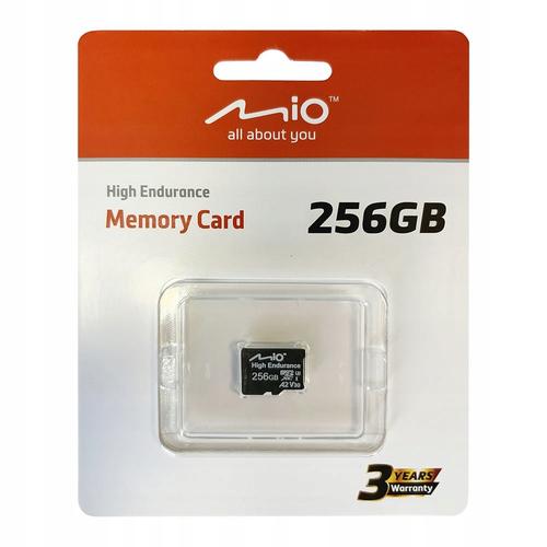 Card de memorie microSD 256GB Mio High Endurance, viteza UHS-3, rezistenta la apa, socuri
