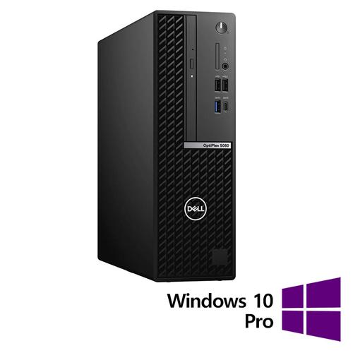 Calculator Sistem PC Refurbished DELL OptiPlex 5080 SFF, Intel Core i5-10500 3.10 - 4.50GHz, 8GB DDR4, 256GB SSD + Windows 10 Pro