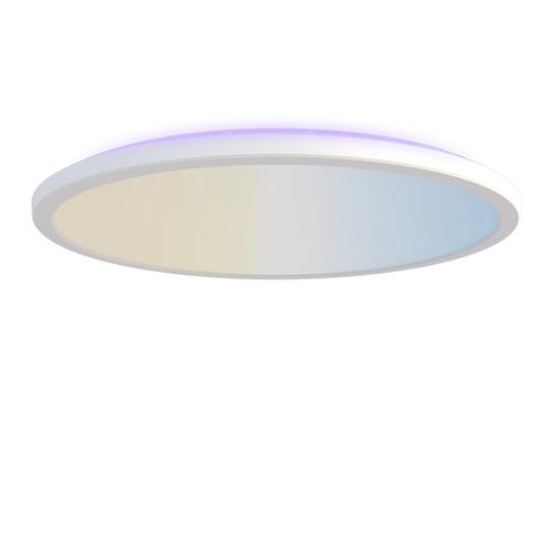 Lampa de plafon LED Calex Smart Halo, 40cm, RGB, lumina alba calda, 25W, plastic, IP20, clasa D (Alb)