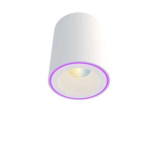 Spot de tavan LED Calex Smart Halo 10cm, RGB, lumina calda, 6.5W, IP20, clasa G (Alb)