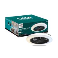 Plafoniera cu ventilator LED Calex Smart Ceiling Fan 50cm, lumina calda/rece, 21.5W, IP20, telecomanda inclusa, 650 lm, clasa E (Negru)