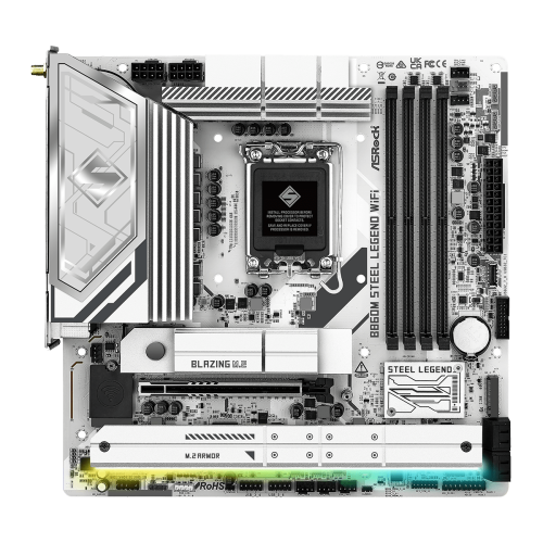 Placa de baza ASRock B860M Steel Legend WiFi, Intel B860, LGA 1851, DDR5, mATX