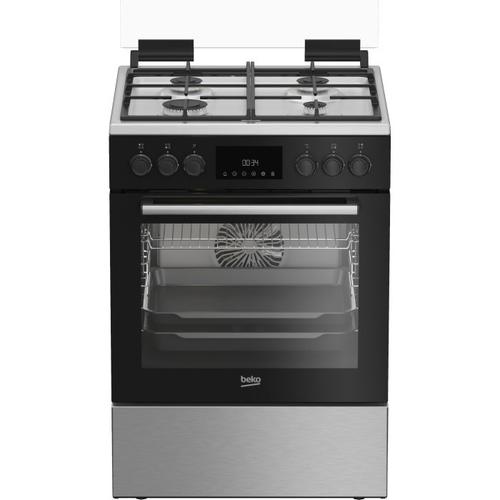 Aragaz mixt BEKO FBSM62530DXMS, 4 arzatoare, Gaz + Electric, L 60 cm, Grill (Antracit)