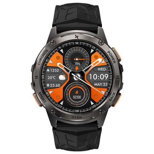 Smartwatch Maxcom FW110CZ Titan Chronos, Ecran 1.43” AMOLED Corning Gorilla Glas, IP69K, 5ATM (Negru)