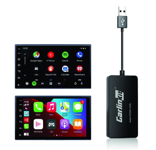 Adaptor USB wireless CarlinKit CPC200-CCPA, WiFi 5G, Conectare prin cablu sau wireless, Kit auto integrat APK (Negru)