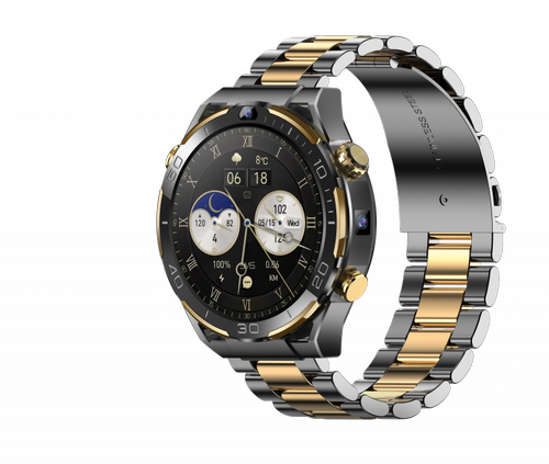 Smartwatch iSEN Watch T7, 4G, Ecran AMOLED 1.5inch, HD Dual Camera, Android 10, 6GB RAM, 128GB Flash, Wi-Fi, GPS, 800mAh, IP67, Curea metal (Negru/Auriu) Smartwatch iSEN Watch T7, 4G, Ecran AMOLED 1.5inch, HD Dual Camera, Android 10, 6GB RAM, 128GB Flash, Wi-Fi, GPS, 800mAh, IP67, Curea metal (Negru/Auriu)