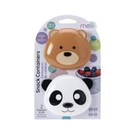 Set 2 recipiente pentru hrana Melii Panda si Ursulet, 232 ml