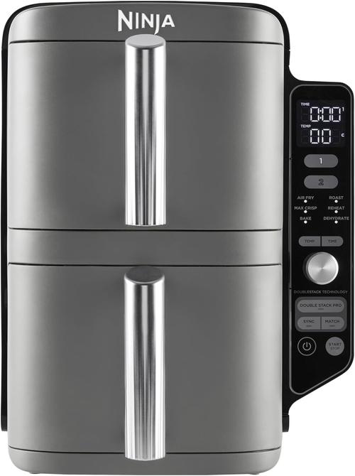 Friteuza cu aer cald Ninja SL400EU Double Stack XL, 9.5 l, 2470 W, 6 programe (Gri) Friteuza cu aer cald Ninja SL400EU Double Stack XL, 9.5 l, 2470 W, 6 programe (Gri)