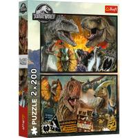 Puzzle Trefl de la 2 x 200 piese - Lumea preistorica