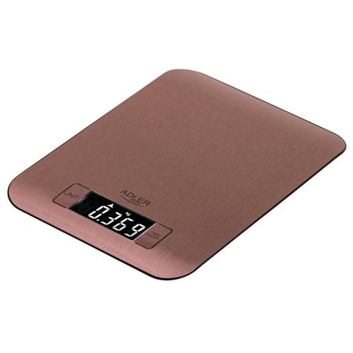 Cantar de bucatarie Adler AD 3183c, max 5 kg, Divizie 1 g, Display LCD, Functie Tara (Cupru) Cantar de bucatarie Adler AD 3183c, max 5 kg, Divizie 1 g, Display LCD, Functie Tara (Cupru)