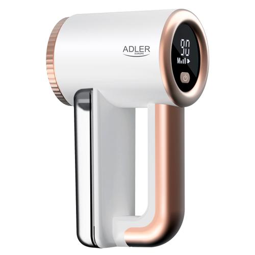 Aparat de curatat scame Adler AD 9617, 6500-8500 rpm, 5 W, Display LCD (Alb/Auriu)