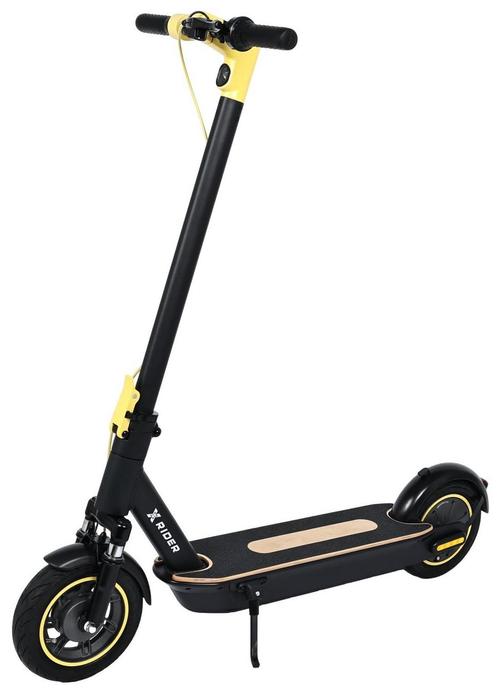 Trotineta electrica Xrider Xrider M10me, roti 10inch, motor 1000W, autonomie maxima 65km, viteza 35km/h, baterie 12Ah (Negru/Galben)