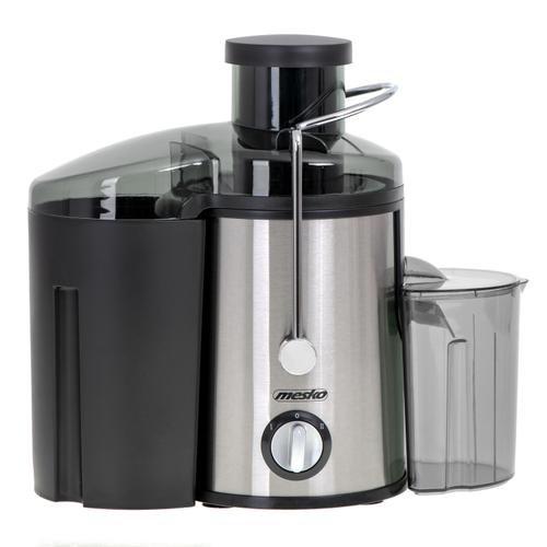Storcator de fructe Mesko MS 4126b, 600 W, 3 viteze, Recipient suc 0.45 l, Colector 1.5 l (Negru/Inox)
