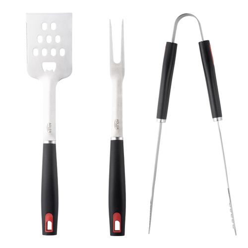 Set ustensile de gratar Adler AD 6727, Husa (Negru/Inox)