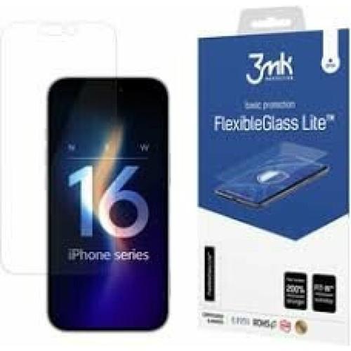 Folie de protectie 3mk FlexibleGlass Lite pentru iPhone 16