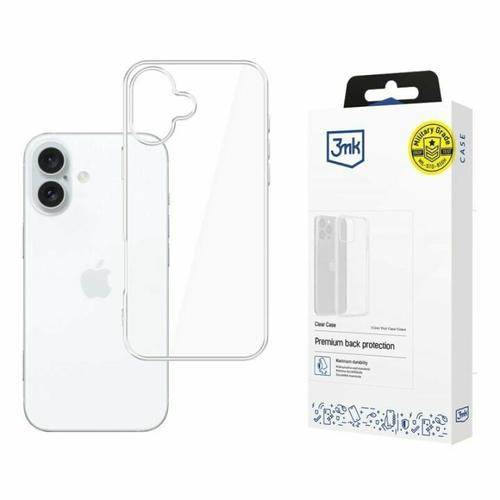 Husa de protectie 3mk Clear Case pentru iPhone 16, Transparent