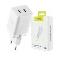 Incarcator Retea Allity ATC-01-45WCC, GaN PD QC, 2x USB-C, 45W, Alb