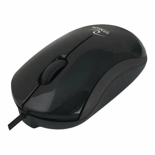 Mouse Titanum TM124K, Wired, 3 butoane, USB-C (Negru)