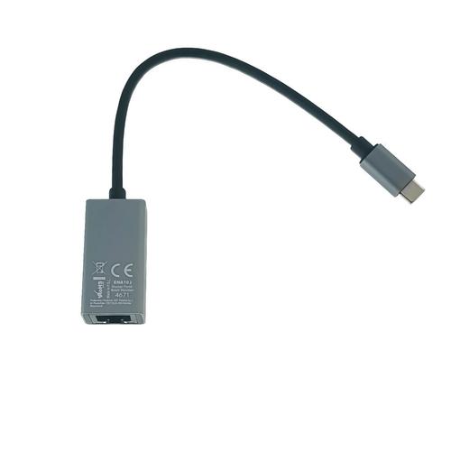 Adaptor de retea Esperanza ENA102, USB-C 3.0 la RJ-45, cablu 18 cm (Gri) Adaptor de retea Esperanza ENA102, USB-C 3.0 la RJ-45, cablu 18 cm (Gri)