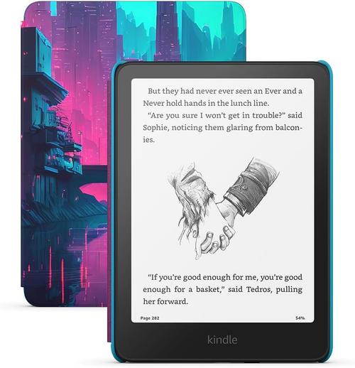 eBook Reader Amazon Kindle Paperwhite Kids Gen 12 2024 Cyber City, Ecran 300ppi 7inch, Wi-Fi, Bluetooth, 16GB Flash, USB Type-C (Albastru)