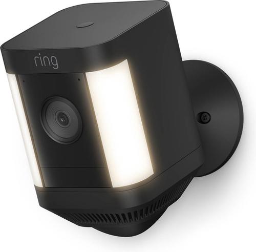 Camera supraveghere exterior Ring Spotlight Cam Plus Battery, 1080P, Wi-Fi, Microfon, Difuzor, Amazon Alexa, IP65 (Negru)
