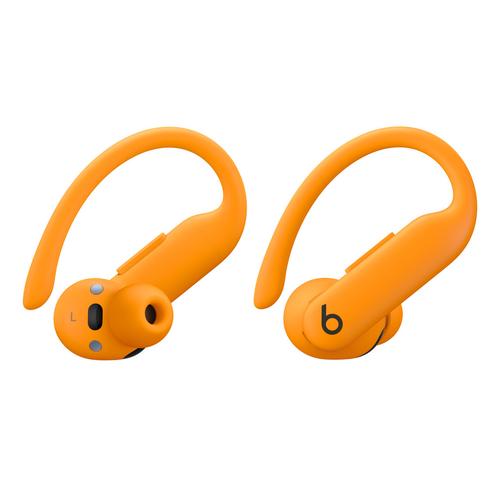 Casti alergare True Wireless Beats Powerbeats Pro 2, Bluetooth, Autonomie 10 ore/45 ore, Adaptive EQ, Monitorizare ritm cardiac, ANC, Microfon, IPX4 (Portocaliu)