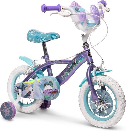Bicicleta pentru copii Huffy Disney Frozen, roti 12inch (Mov/Alb)