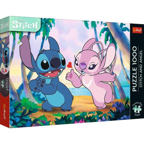 Puzzle Trefl din 1000 piese - Stitch si Angel