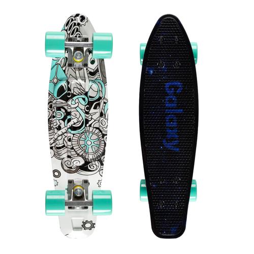 Skateboard pentru copii Qkids Galazy Industrial, 55.5 cm