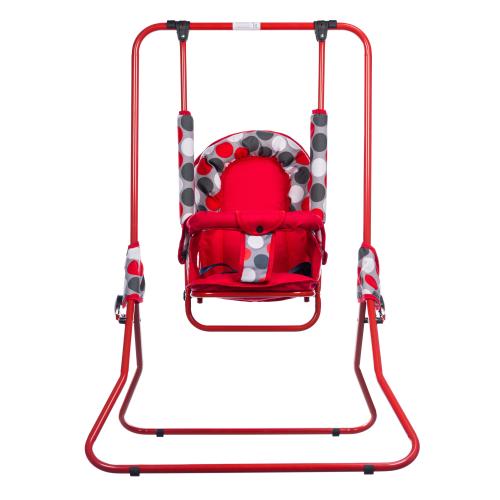 Leagan pentru copii, Top Kids, cu spatar reglabil, 25 kg (Rosu)