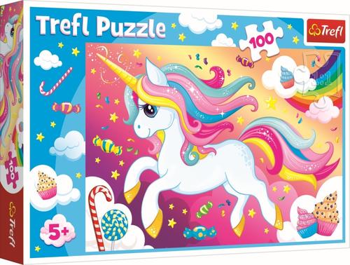 Puzzle Trefl Frumosul unicorn, 100 piese