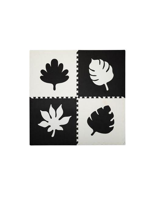 Covoras de joaca Momi Puzzle 3D Feli, 120 x 120 cm (Alb/Negru)