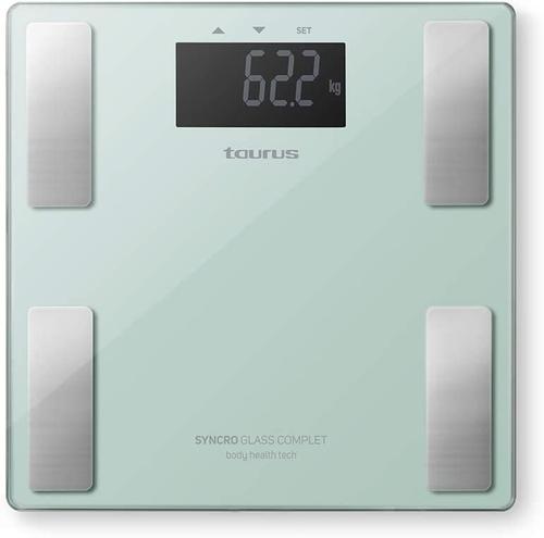 Cantar corporal digital Taurus Syncro Glass Complet, max 180kg (Verde)