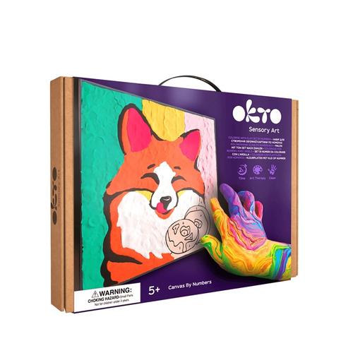 Set de colorat cu lut Sensory Art - Fox, 29 x 29 cm