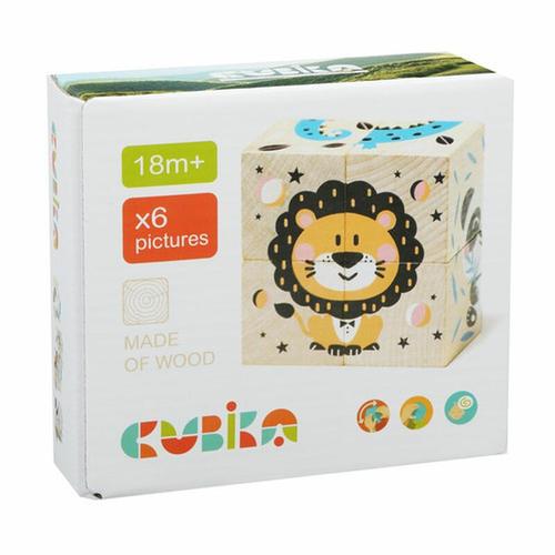Jucarie din lemn Cubika Puzzle Jungla