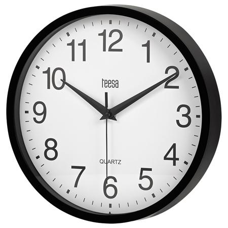 Ceas de perete Teesa TSA0037B, 25 cm (Negru/Alb)