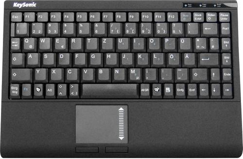 Tastatura office KeySonic ACK-540U+ (US), USB, Layout US, Touchpad (Negru)