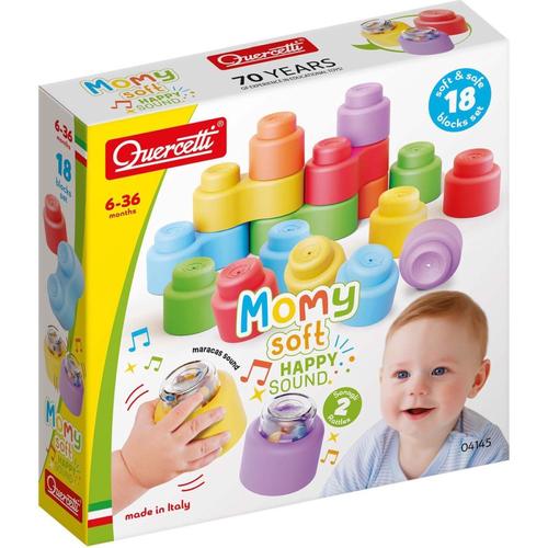 Set blocuri moi Quercetti Momy Soft Happy Sound, 18 piese