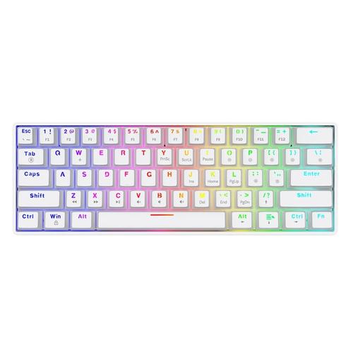 Tastatura gaming mecanica Savio Whiteout X2, USB, Iluminare RGB, Switch-uri Blue Outemu, Hot Swap (Alb)