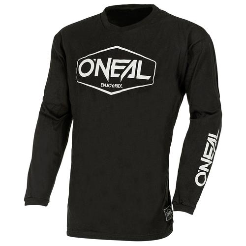 Bluza Ciclism Copii Bumbac O\'Neal Element Hexx V.22 - S, Negru/Alb