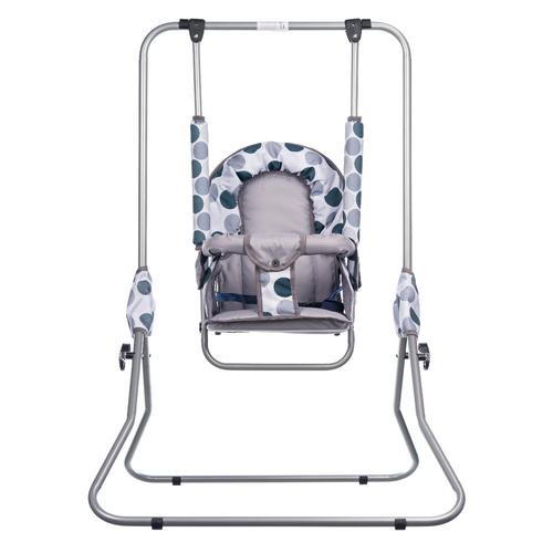 Leagan pentru copii AppeKids Grey Dots, cu spatar reglabil, pliabil (Gri)