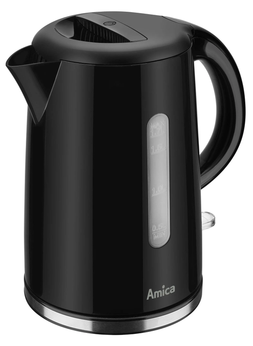 Fierbator electric Amica KF 1002, 1.7 l, 2200 W (Negru)