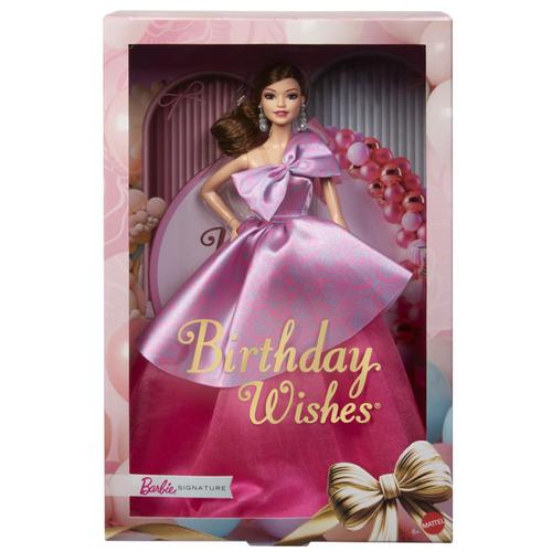 Papusa Barbie Signature - Birthday wishes, Satena cu rochie roz