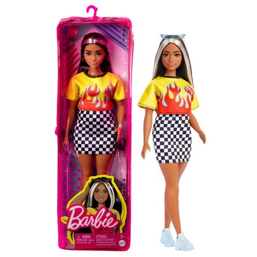 Papusa Barbie Fashionistas - Barbie, bruneta cu suvite blonde