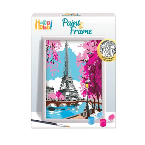 Set pentru desen HappiHobbi - Picteaza & Inrameaza, Spring in Paris